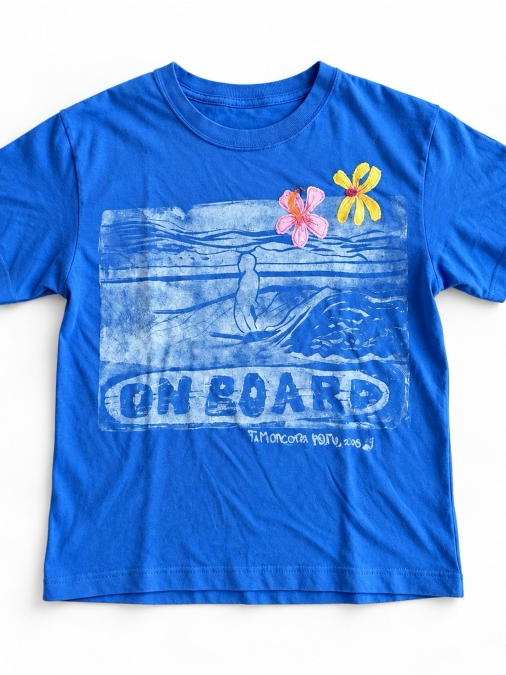 On Board Surf Graphic Royal Blue Gildan T-Shirt